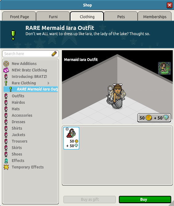 Rare Mermaid Iara Outfit
