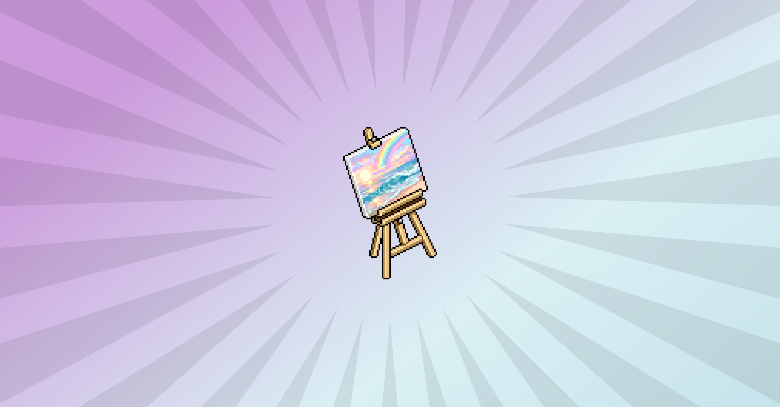 Pastel Rainbow Easel
