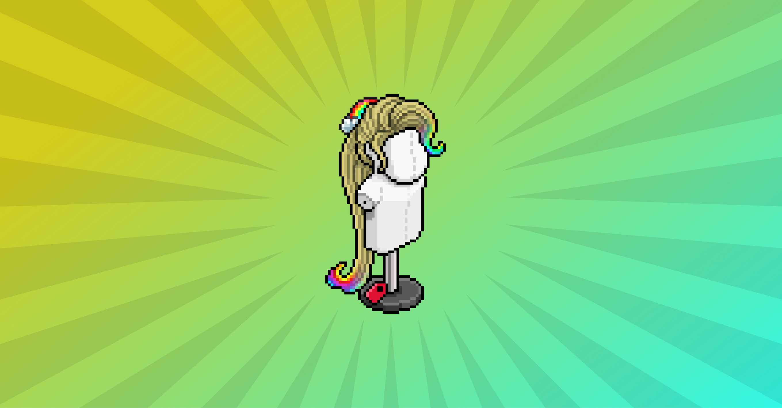RARE Long Rainbow Ponytail