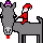 donkey with mini santa